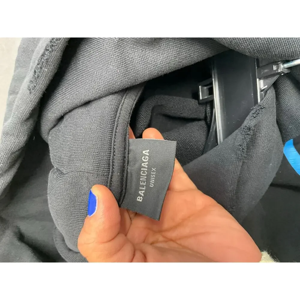 BALENCIAGA  Surfer Logo-Print Hoodie